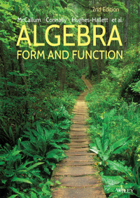 Omslagafbeelding: Algebra: Form and Function 2nd edition 9781118449196