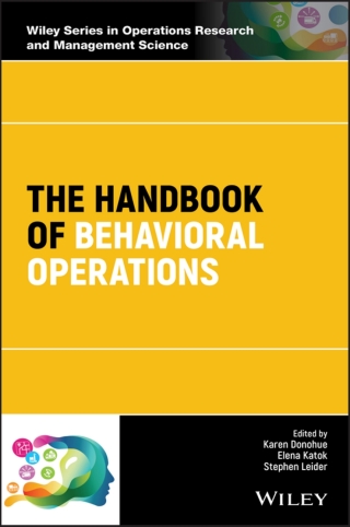 Imagen de portada: The Handbook of Behavioral Operations 1st edition 9781119138303