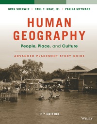 Imagen de portada: Human Geography: People, Place and Culture, Advanced Placement Edition (High School) Study Guide 11th edition 9781119119340