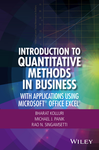 Cover image: Solutions Manual to Accompany Introduction to Quantitative Methods in Business: with Applications Using Microsoft Office Excel 1st edition 9781119221029