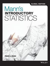 Cover image: Mann's Introductory Statistics, Global Edition 9th edition 9781119248941