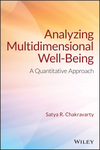 Cover image: Analyzing Multidimensional Well-Being: A Quantitative Approach 1st edition 9781119256908