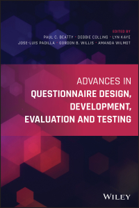 Cover image: Advances in Questionnaire Design, Development, Evaluation and Testing 1st edition 9781119263623