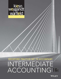 Cover image: Rockford Practice Set to accompany Intermediate Accounting 16th edition 9781119287933