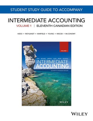 Cover image: Study Guide to Accompany Intermediate Accounting, Volume 1 11th edition 9781119274391