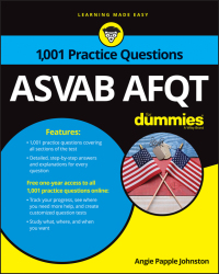 صورة الغلاف: 1,001 ASVAB AFQT Practice Questions For Dummies 1st edition 9781119291480