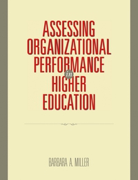 Cover image: Assessing Organizational Performance in Higher Education 1st edition 9780787986407