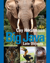 Cover image: Big Java Late Objects 2nd edition 9781119330455