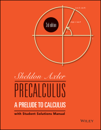 Cover image: Precalculus: A Prelude to Calculus 3rd edition 9781119055815