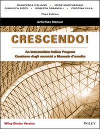 Cover image: Crescendo: An Intermediate Italian Program, Activities Manual 3rd edition 9781118514801