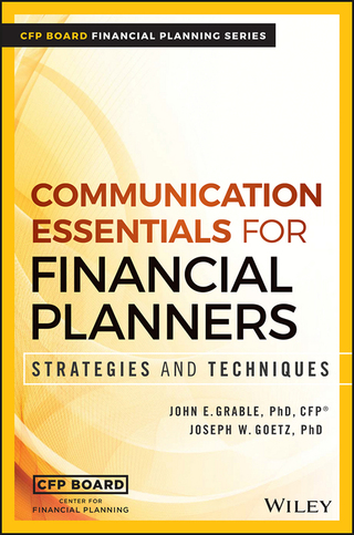 Cover image: Communication Essentials for Financial Planners: Strategies and Techniques 1st edition 9781119350781