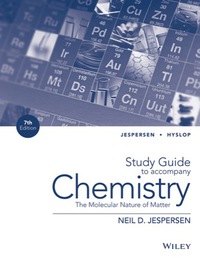 Cover image: Study Guide to Accompany Chemistry: The Molecular Nature of Matter 7th edition 9781118705087