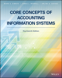 Cover image: Core Concepts of Accounting Information Systems 14th edition 9781119373667