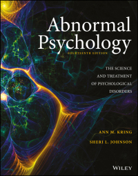 Cover image: Abnormal Psychology: The Science and Treatment of Psychological Disorders 14th edition 9781119362302
