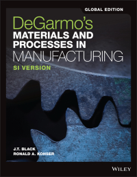 Imagen de portada: DeGarmo's Materials and Processes in Manufacturing, Global Edition 1st edition 9781119382898