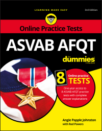 Cover image: ASVAB AFQT For Dummies: With Online Practice Tests 3rd edition 9781119413653