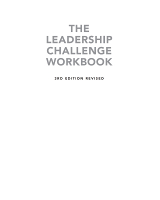 Cover image: The Leadership Challenge Workbook Revised 3rd edition 9781119397564