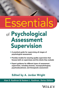 Cover image: Essentials of Psychological Assessment Supervision 1st edition 9781119433040