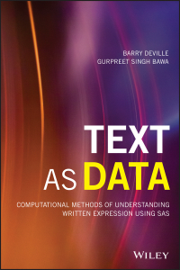 Cover image: Text as Data 1st edition 9781119487128