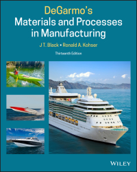 Cover image: Degarmo's Materials and Processes in Manufacturing, Enhanced eText 13th edition 9781119633723