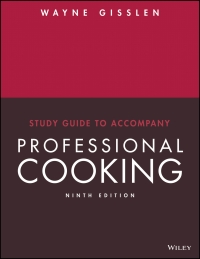Cover image: Study Guide to accompany Professional Cooking 9th edition 9781119505631