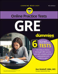 Cover image: GRE For Dummies with Online Practice 9th edition 9781119550785