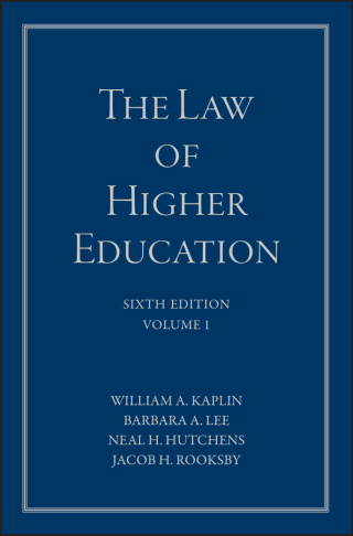 Cover image: The Law of Higher Education, 2 Volume Set 6th edition 9781119551188