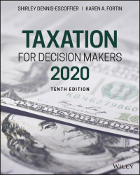 Cover image: Taxation for Decision Makers, 2020 10th edition 9781119562108