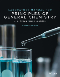 Cover image: Laboratory Manual for Principles of General Chemistry 11th edition 9781119577690