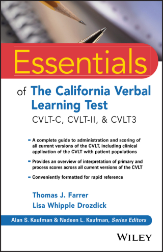 Cover image: Essentials of the California Verbal Learning Test 1st edition 9781119578567