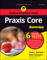Cover image: Praxis Core For Dummies 3rd edition 9781119620457