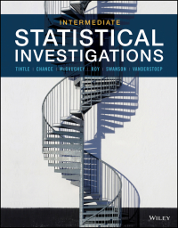 Imagen de portada: Intermediate Statistical Investigations, Enhanced eText 1st edition 9781119634522