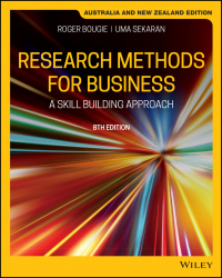 Cover image: Research Methods For Business: A Skill Building Approach, Australia and New Zealand Edition 8th edition 9781119683483