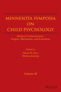 Imagen de portada: Minnesota Symposia on Child Psychology, Human Communication 1st edition 9781119684329