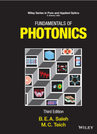Cover image: Fundamentals of Photonics 3rd edition 9781119506874