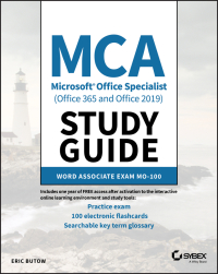 Imagen de portada: MCA Microsoft Office Specialist (Office 365 and Office 2019) Study Guide 1st edition 9781119718260