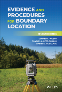 Cover image: Evidence and Procedures for Boundary Location 7th edition 9781119719397