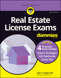 Omslagafbeelding: Real Estate License Exams For Dummies with Online Practice Tests 4th edition 9781119724858