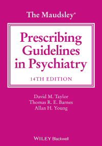 Imagen de portada: The Maudsley Prescribing Guidelines in Psychiatry 14th edition 9781119772224