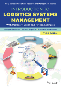 Imagen de portada: Introduction to Logistics Systems Management: With Microsoft Excel and Python Examples, 3rd Edition 3rd edition 9781119789390