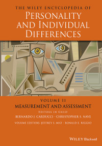 Cover image: The Wiley Encyclopedia of Personality and Individual Differences, Measurement and Assessment 1st edition 9781119057512