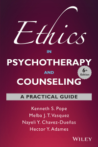 Cover image: Ethics in Psychotherapy and Counseling 6th edition 9781119804291