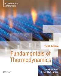 Cover image: Fundamentals of Thermodynamics, International Adaptation 10th edition 9781119820772