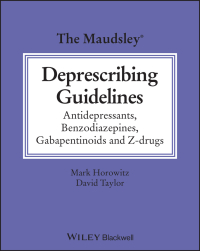 Cover image: The Maudsley Deprescribing Guidelines 1st edition 9781119822981