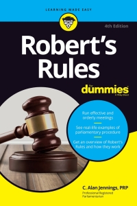 Imagen de portada: Robert's Rules For Dummies 4th edition 9781119824589