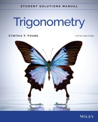 Cover image: Trigonometry, Student Solutions Manual 5th edition 9781119825593