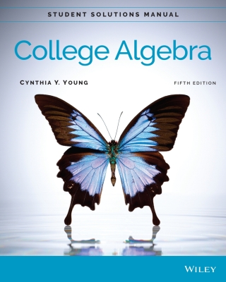 Cover image: College Algebra, Student Solutions Manual 5th edition 9781119825562
