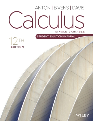 Cover image: Calculus: Single Variable, Student Solutions Manual 12th edition 9781119880264