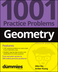 Imagen de portada: Geometry: 1001 Practice Problems For Dummies (  Free Online Practice) 1st edition 9781119883685