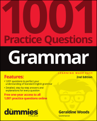 صورة الغلاف: Grammar: 1001 Practice Questions For Dummies (+ Free Online Practice), 2nd Edition 2nd edition 9781119883746